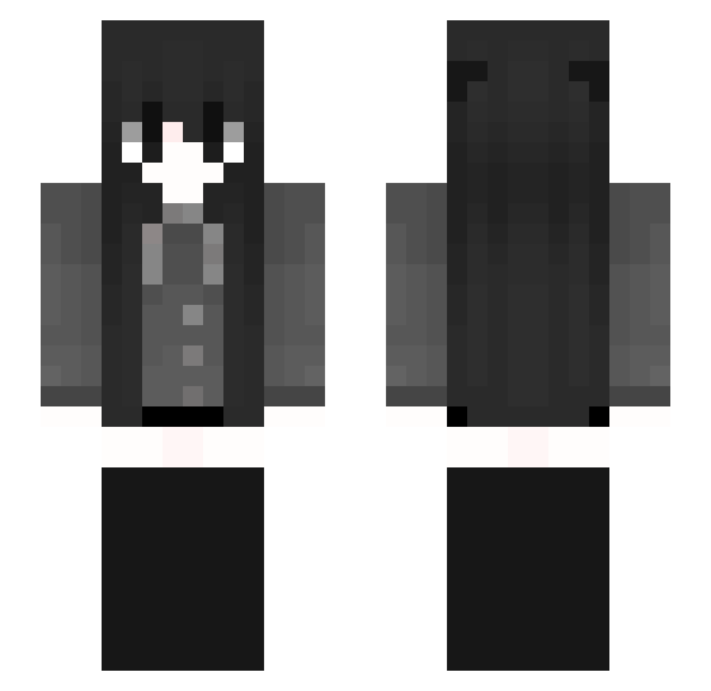 Unfortunatey_ Minecraft skin, front and back view