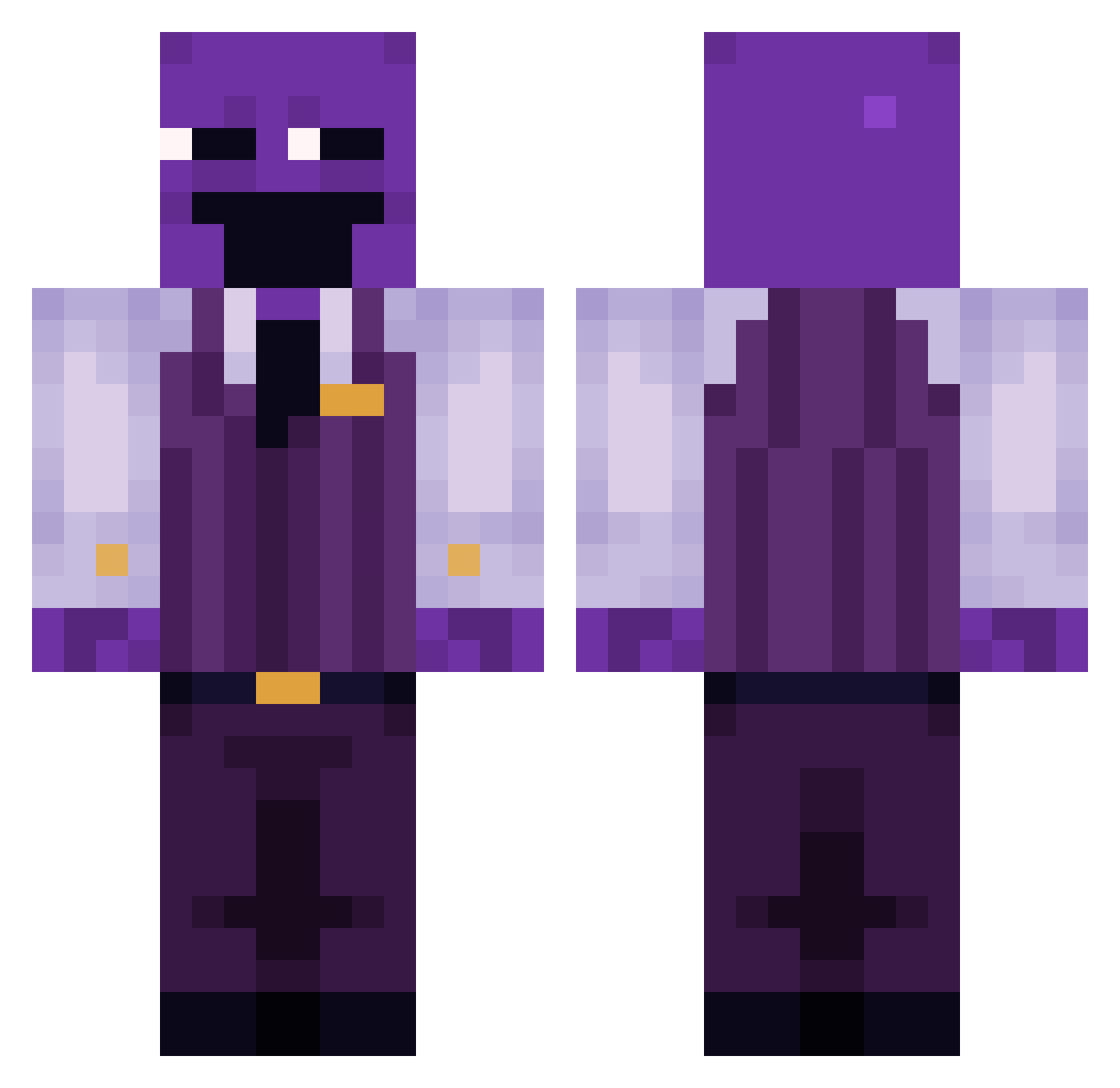 Karol54321 Minecraft skin, front and back view