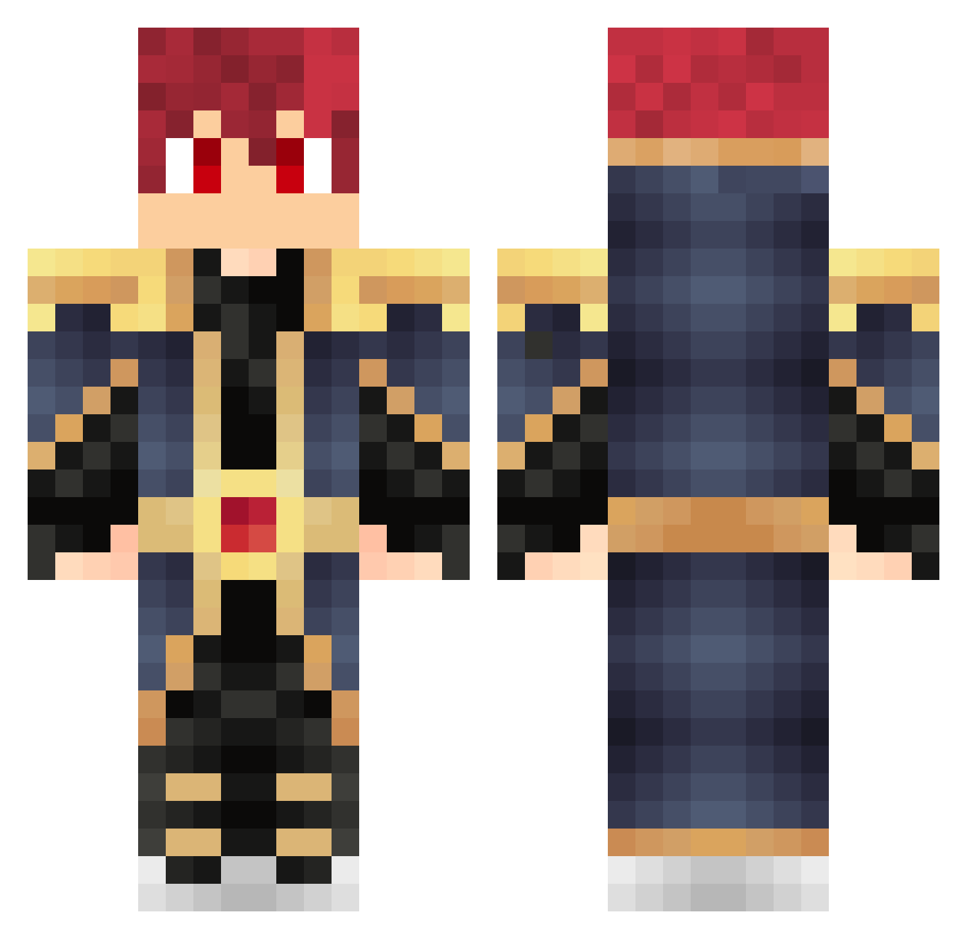 Killerking159 Minecraft skin, front and back view