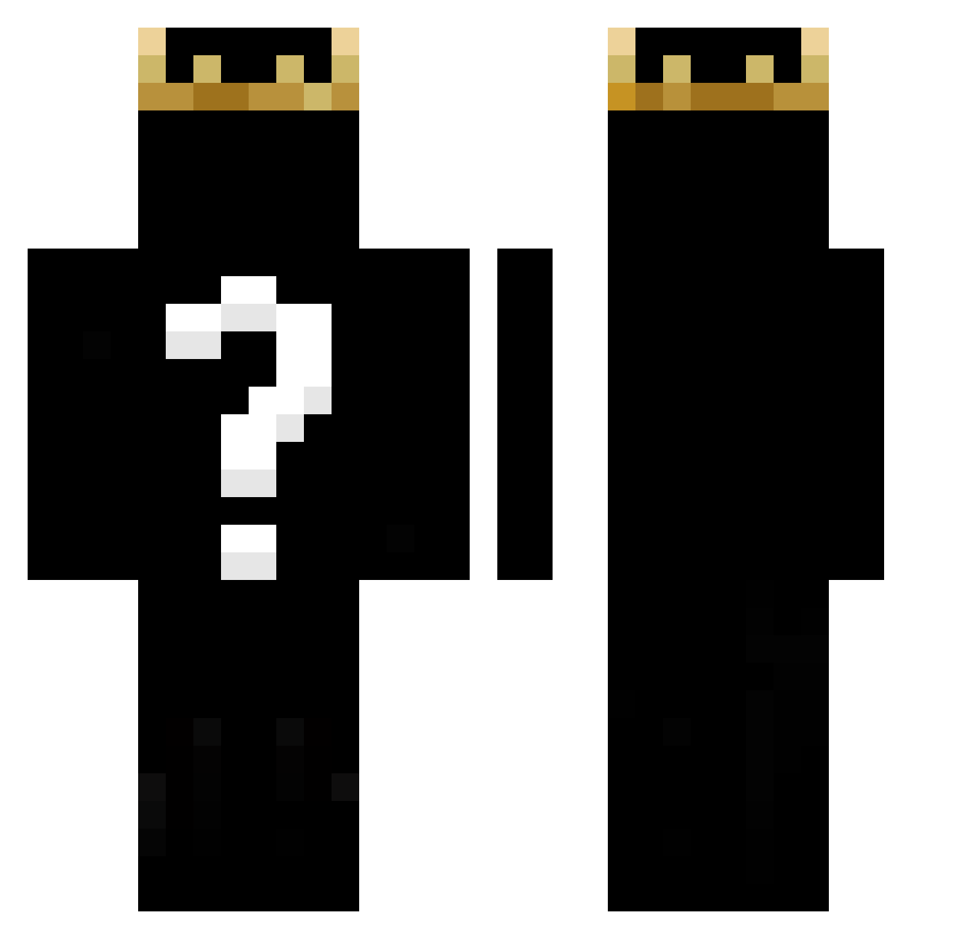 Maxicx Minecraft skin, front and back view