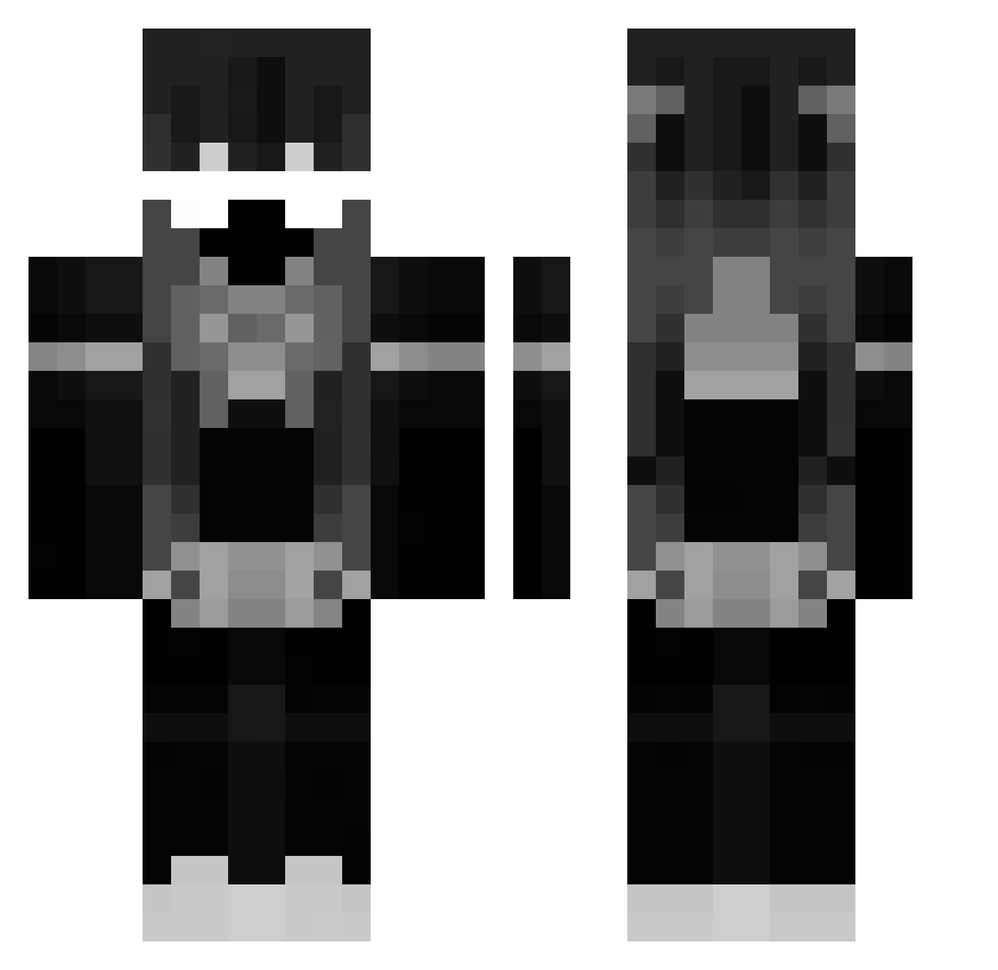 thwartbear Minecraft skin, front and back view