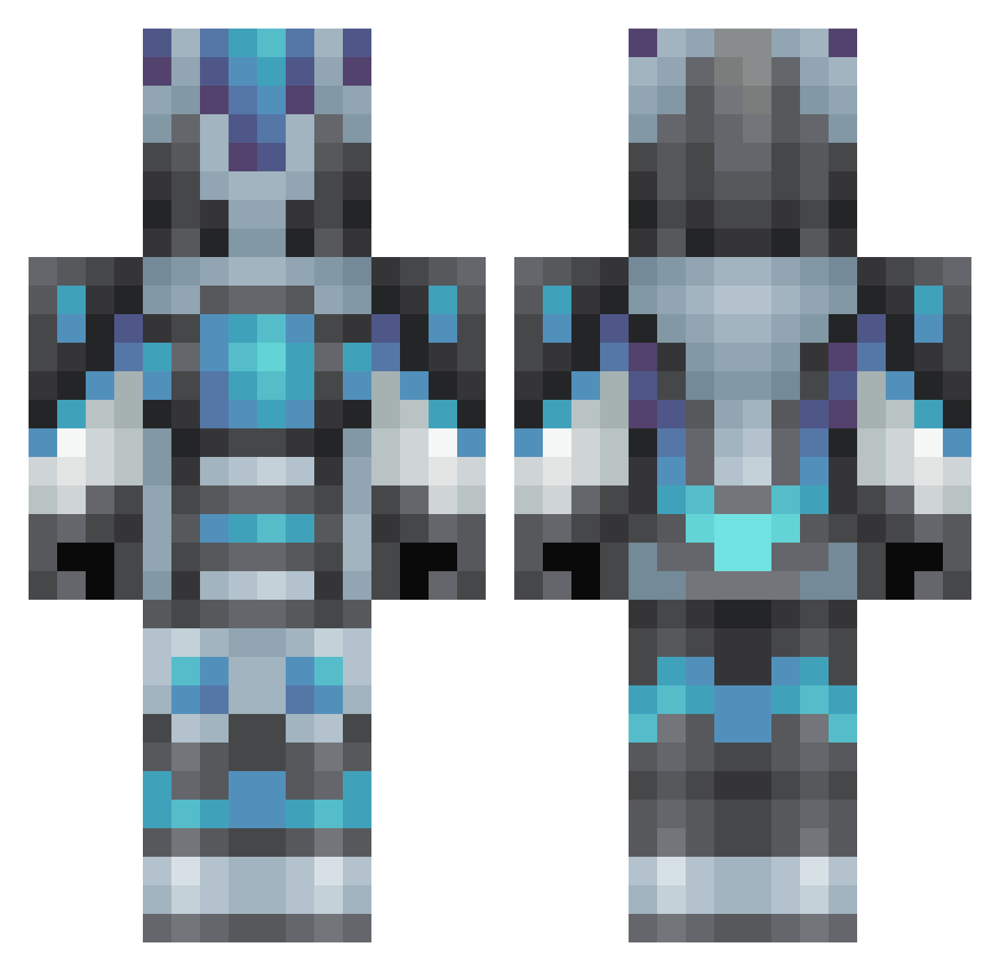 cplegend Minecraft skin, front and back view