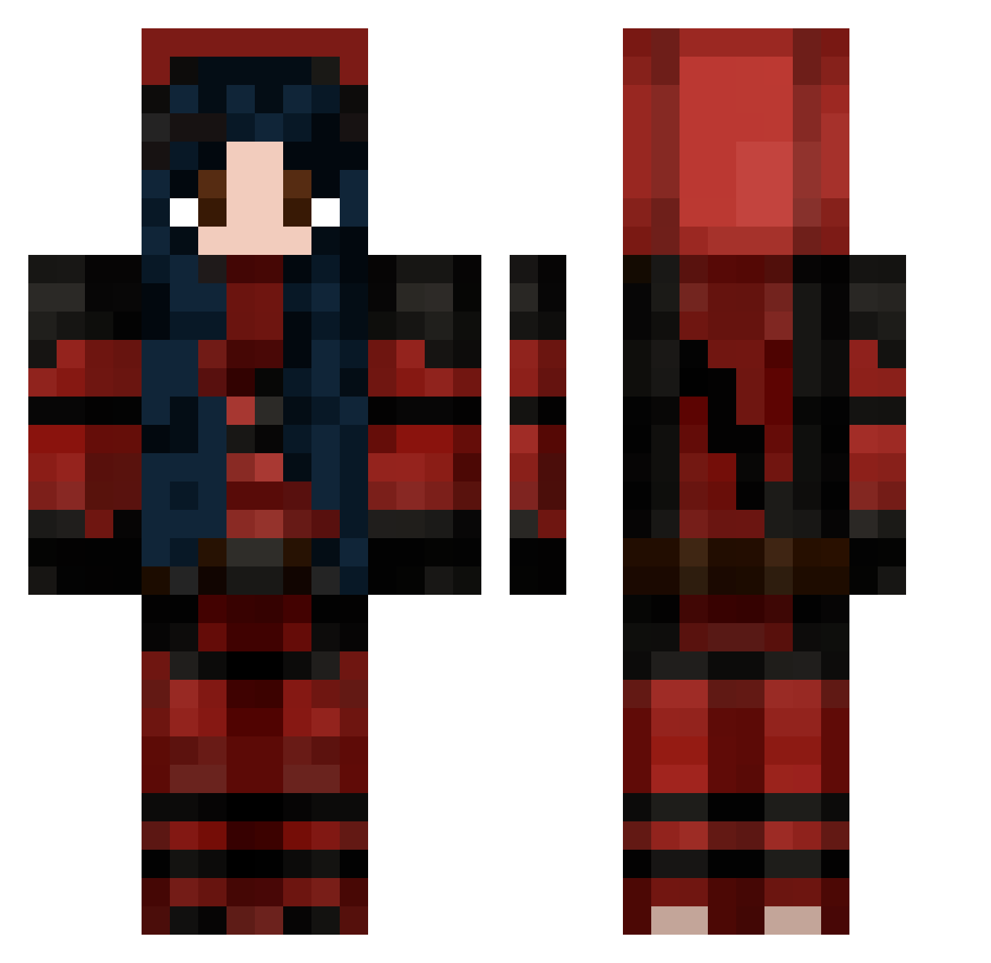 melinademier Minecraft skin, front and back view