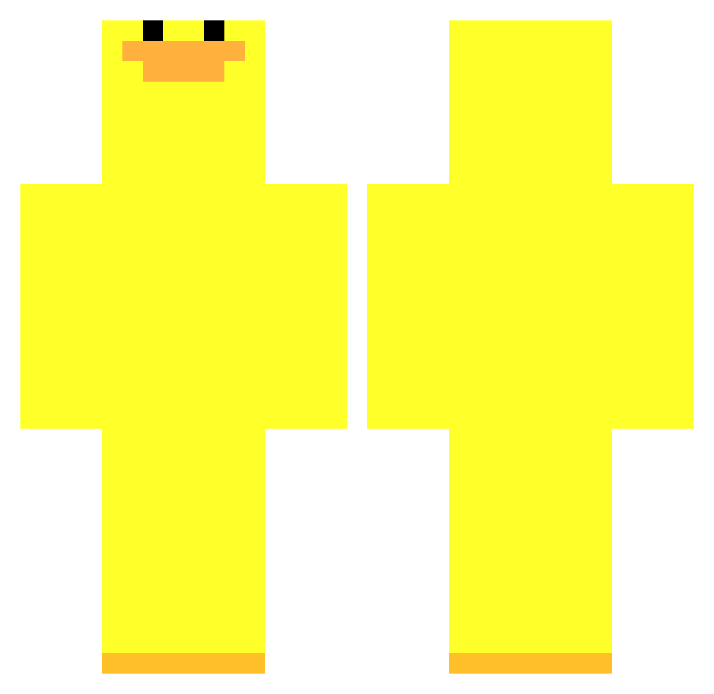 Florinda Minecraft skin, front and back view