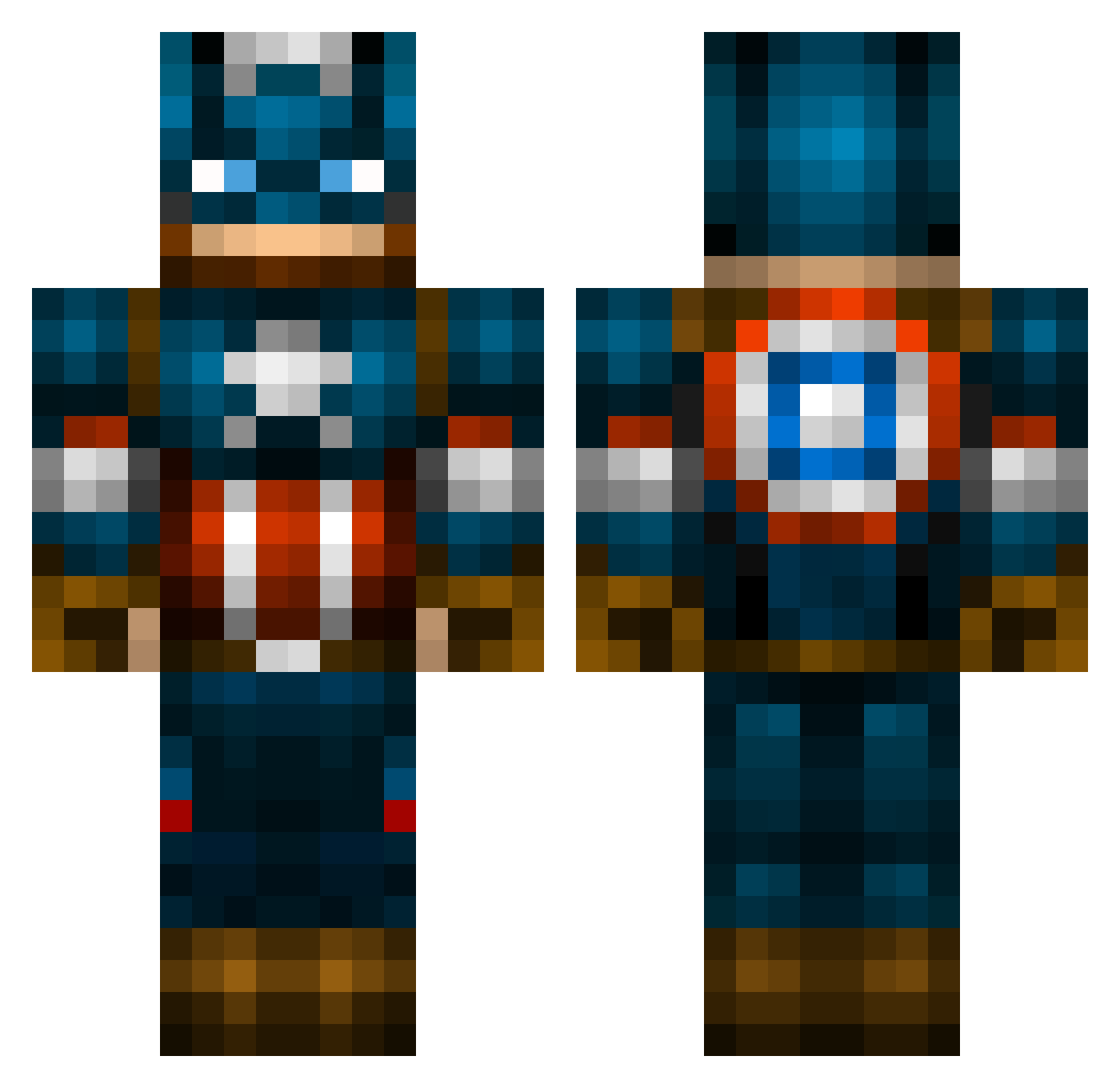 bibsinibns Minecraft skin, front and back view