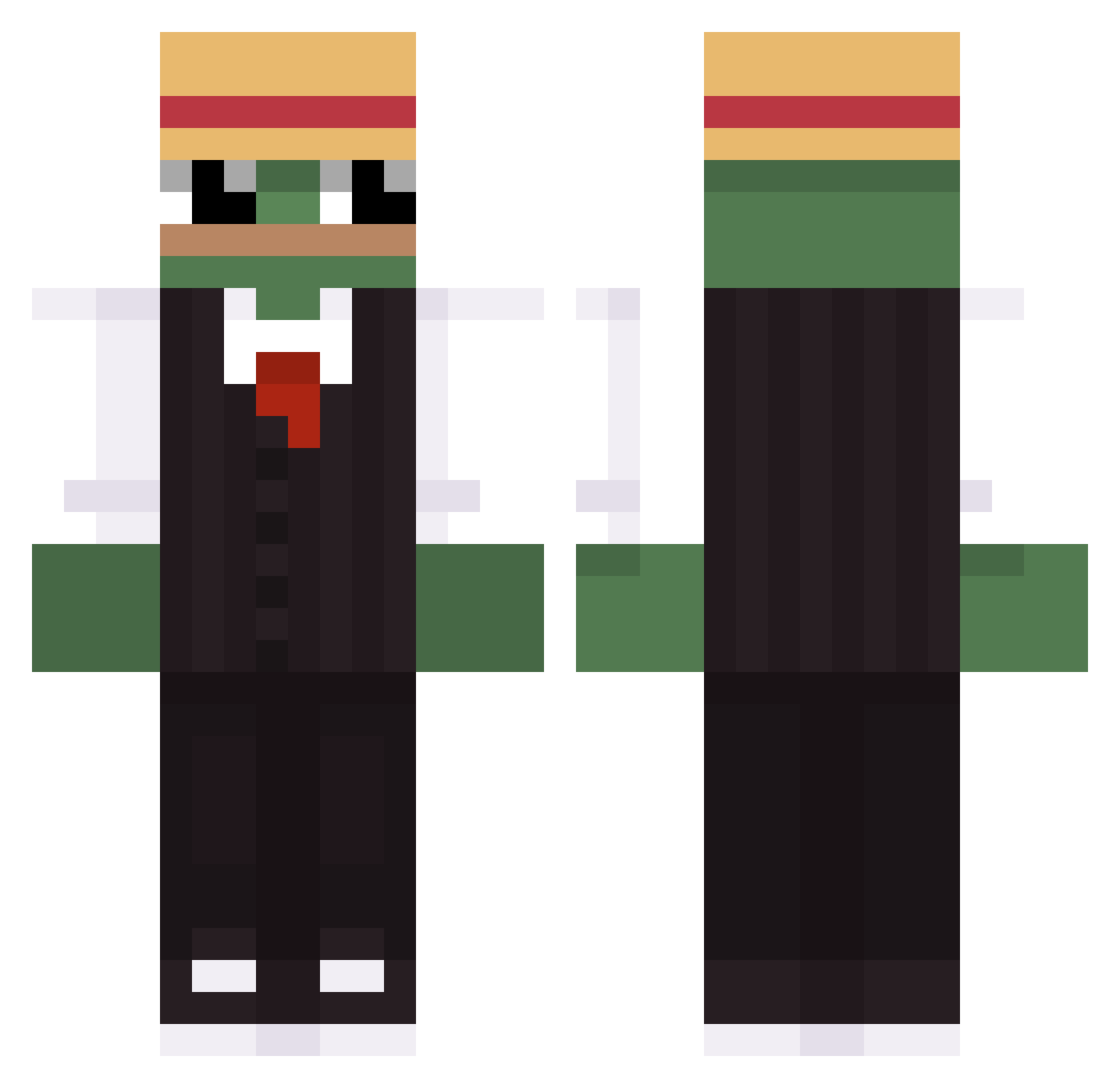 sniper024 Minecraft skin, front and back view