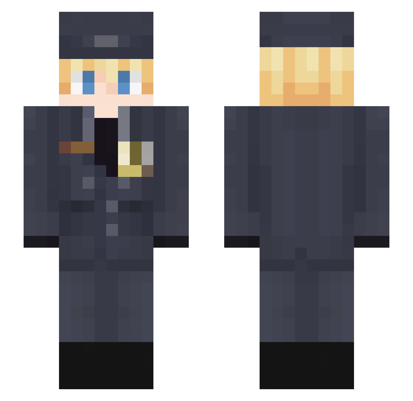 ColorETC Minecraft skin, front and back view