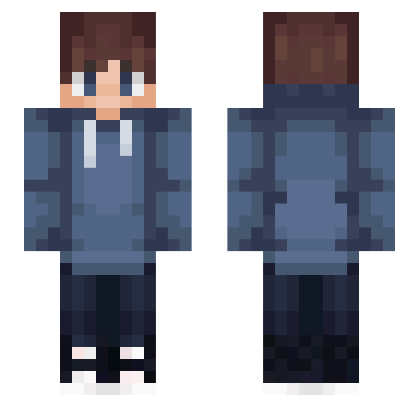 grlfriendinacoma Minecraft skin, front and back view
