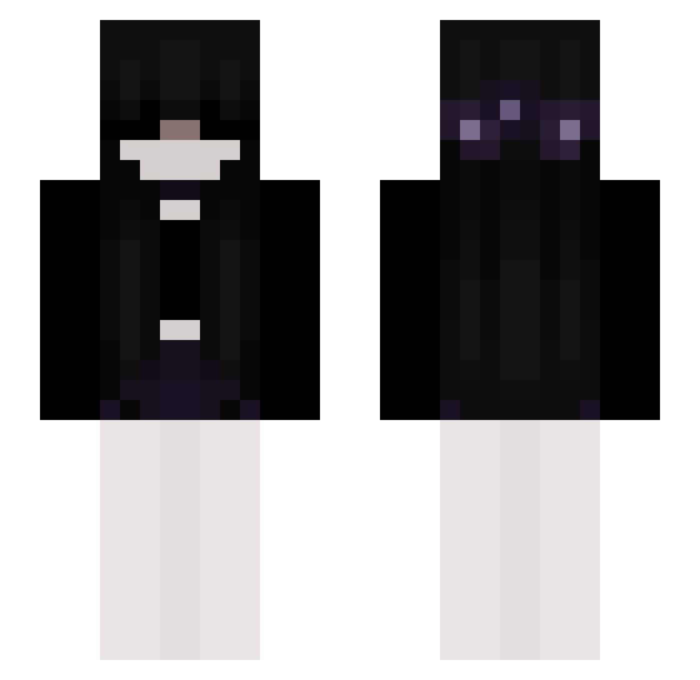 Solidism Minecraft skin, front and back view
