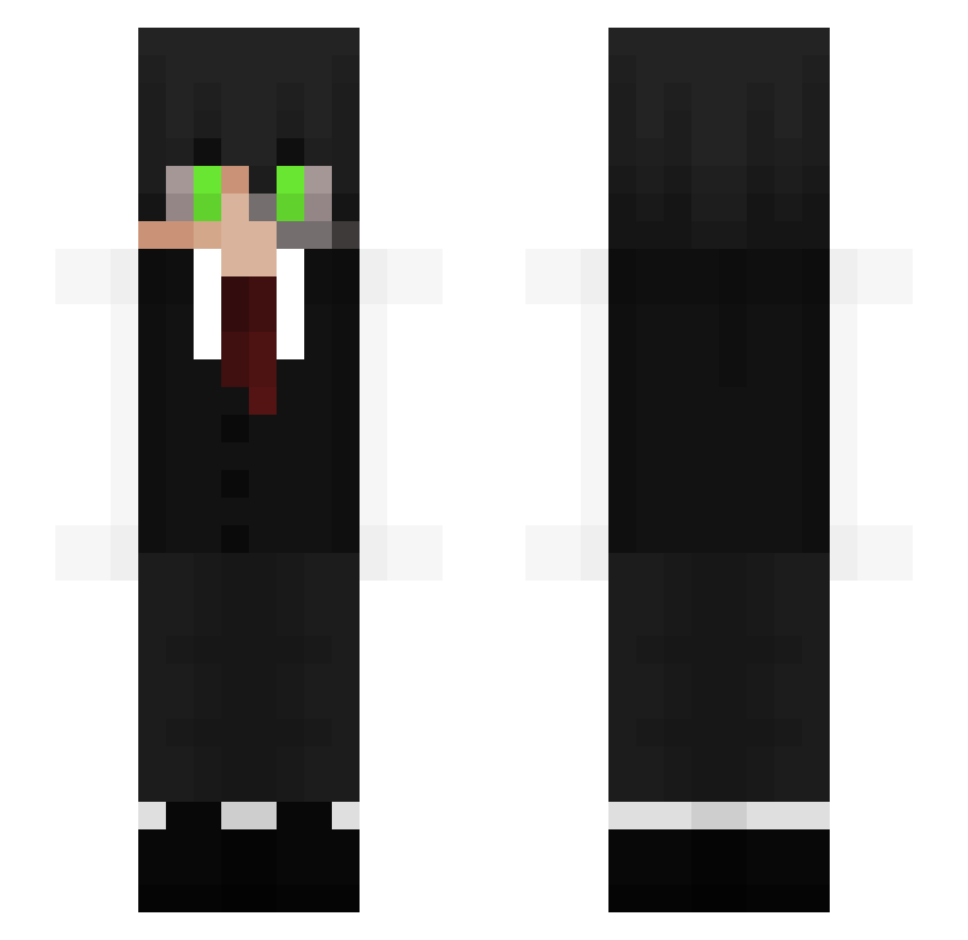 Zeni_lol Minecraft skin, front and back view