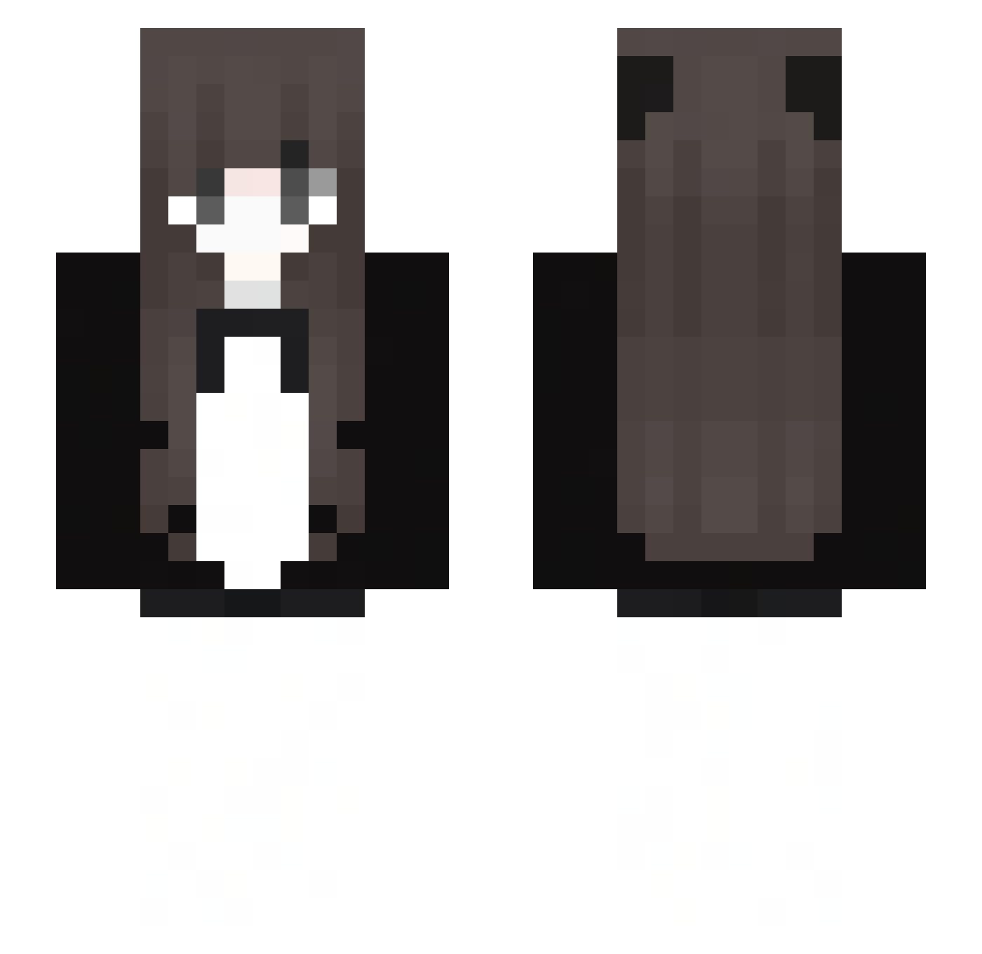 kymv Minecraft skin, front and back view