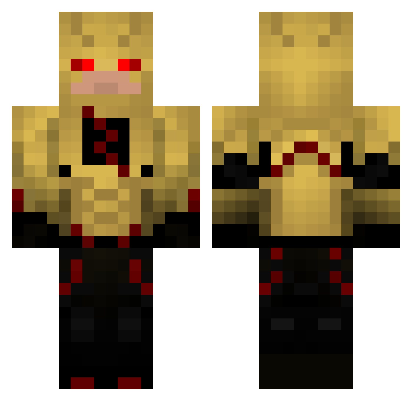 Nhpool Minecraft skin, front and back view