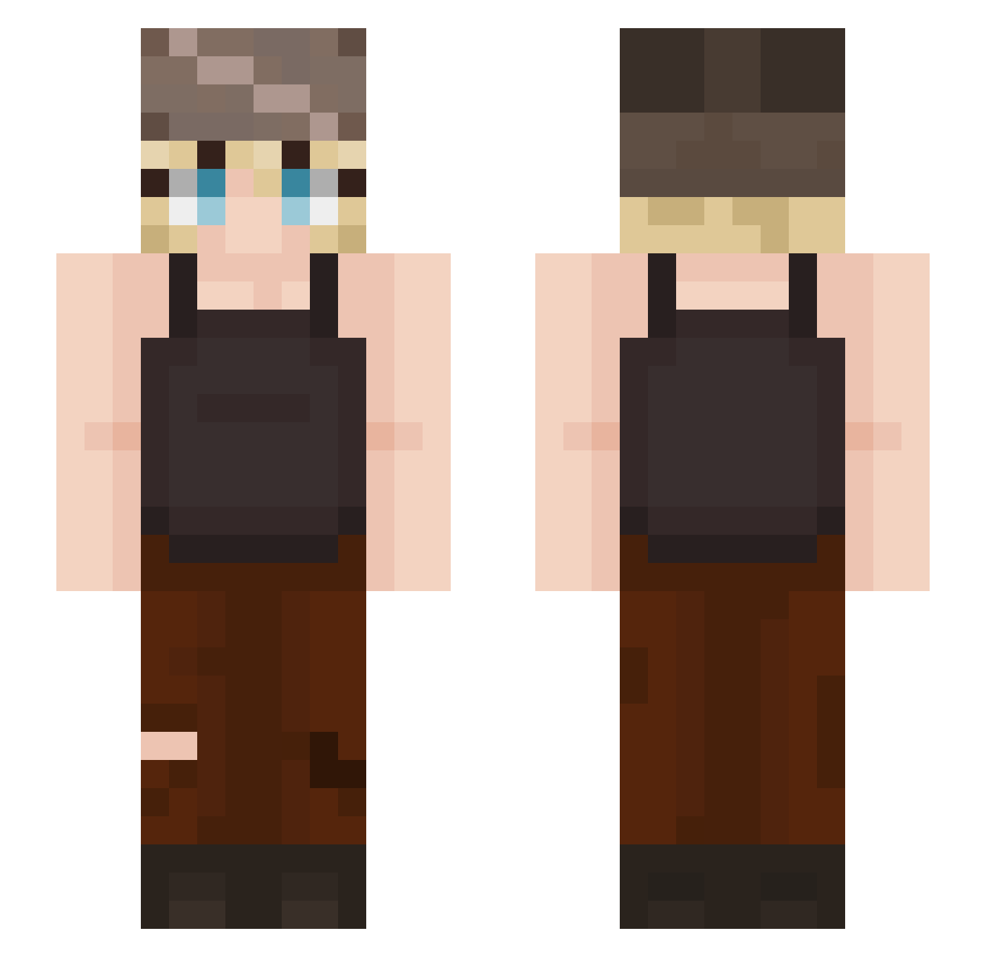 MEmpire125 Minecraft skin, front and back view