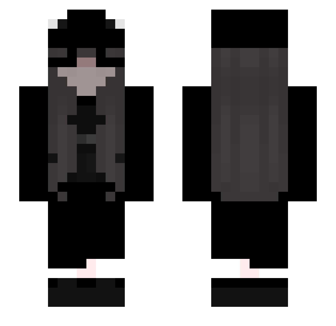 xstevek Minecraft skin, front and back view