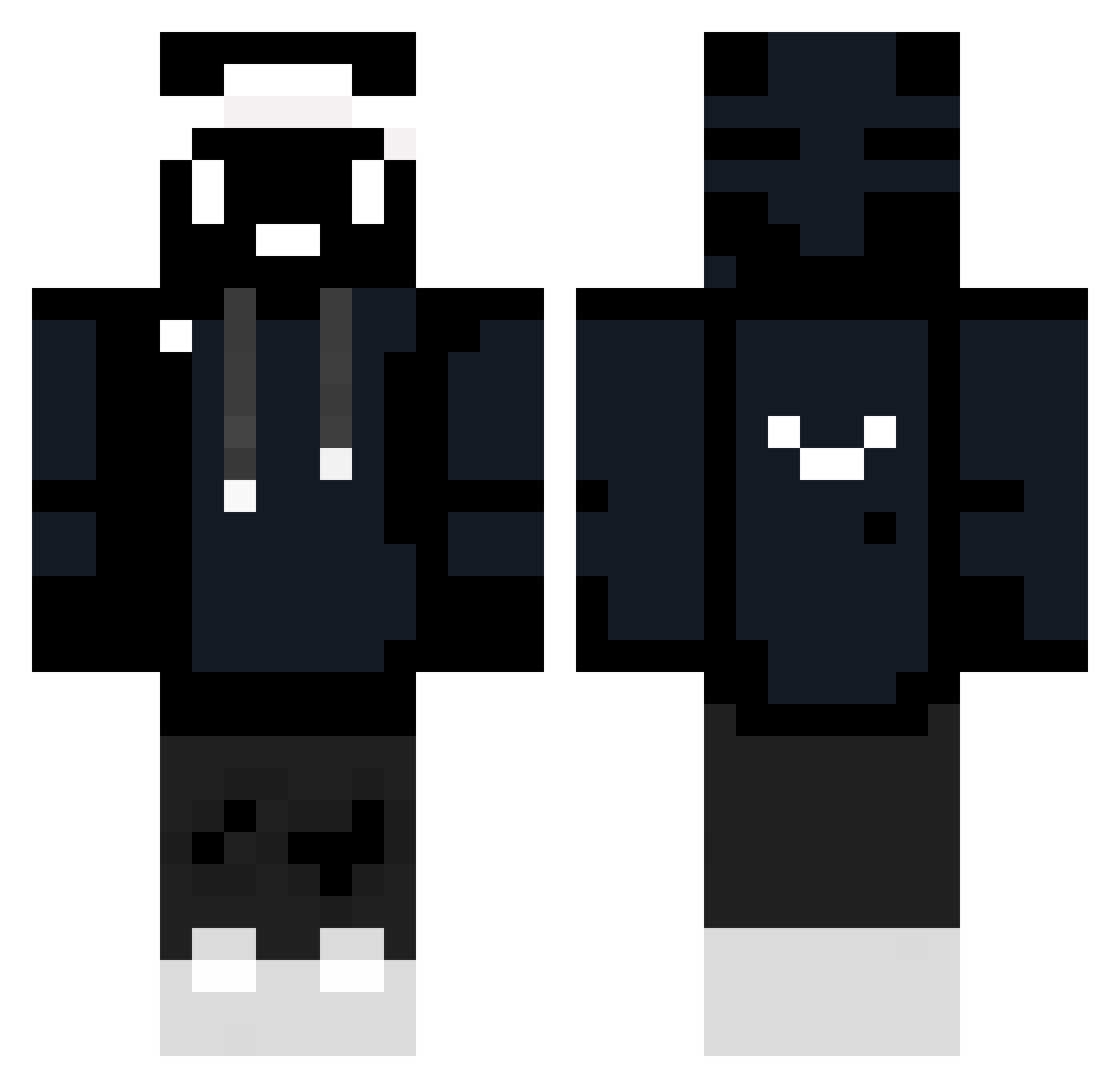 QuiXxsksk_ Minecraft skin, front and back view