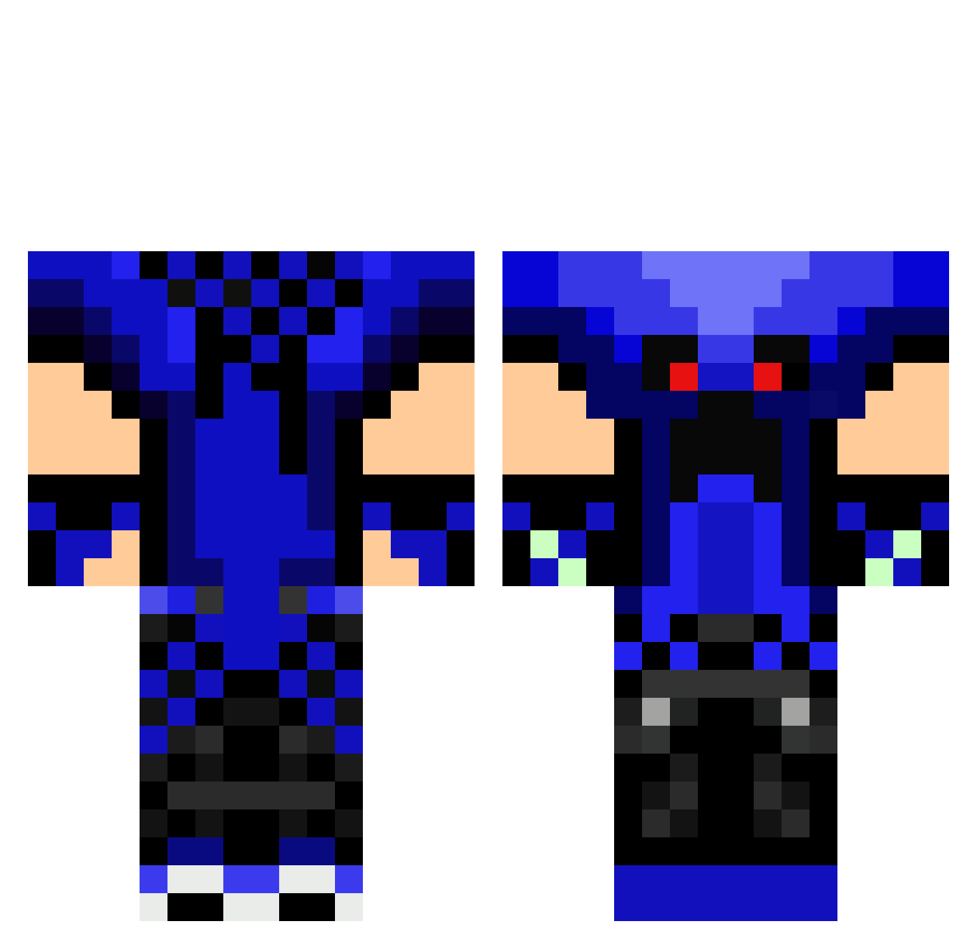 truecrafter12 Minecraft skin, front and back view
