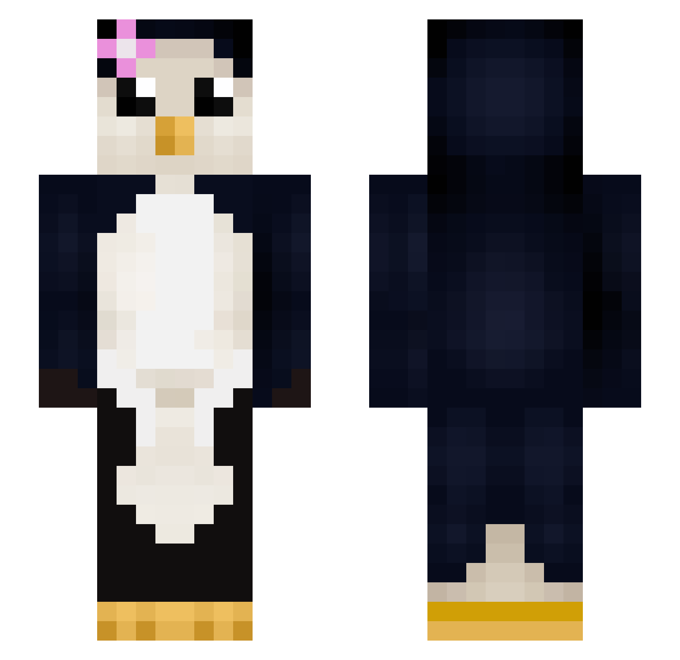 Uenc_Shaorma Minecraft skin, front and back view