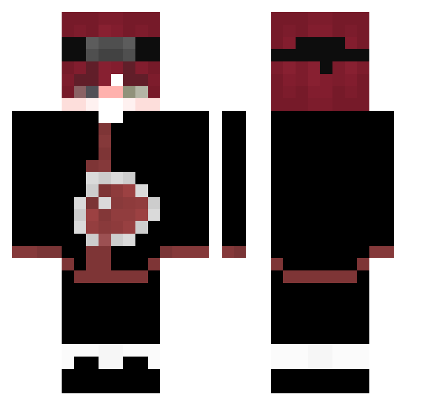 FoOL_RaY Minecraft skin, front and back view