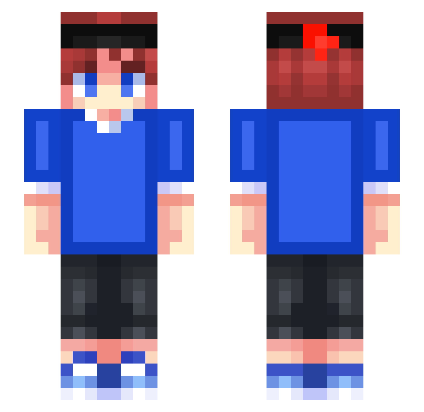 trueMEVtiks Minecraft skin, front and back view