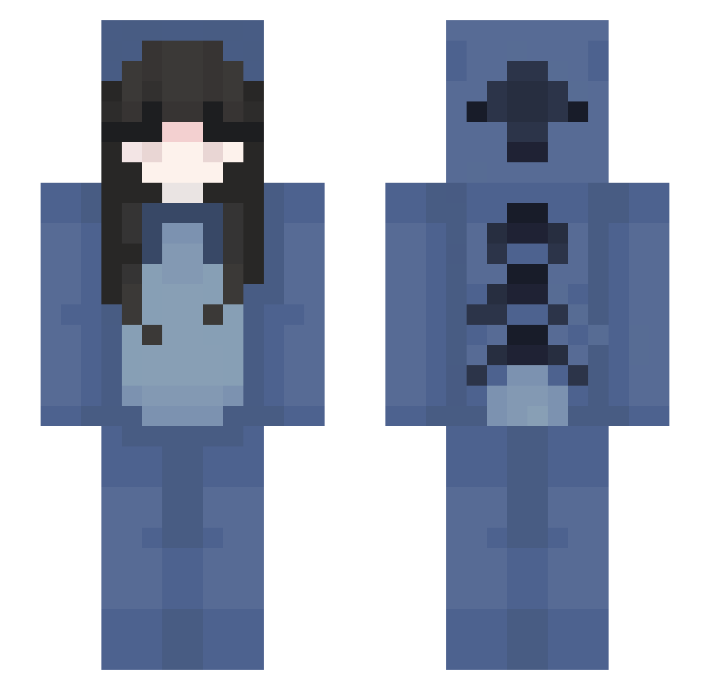 VersteigerterYT Minecraft skin, front and back view