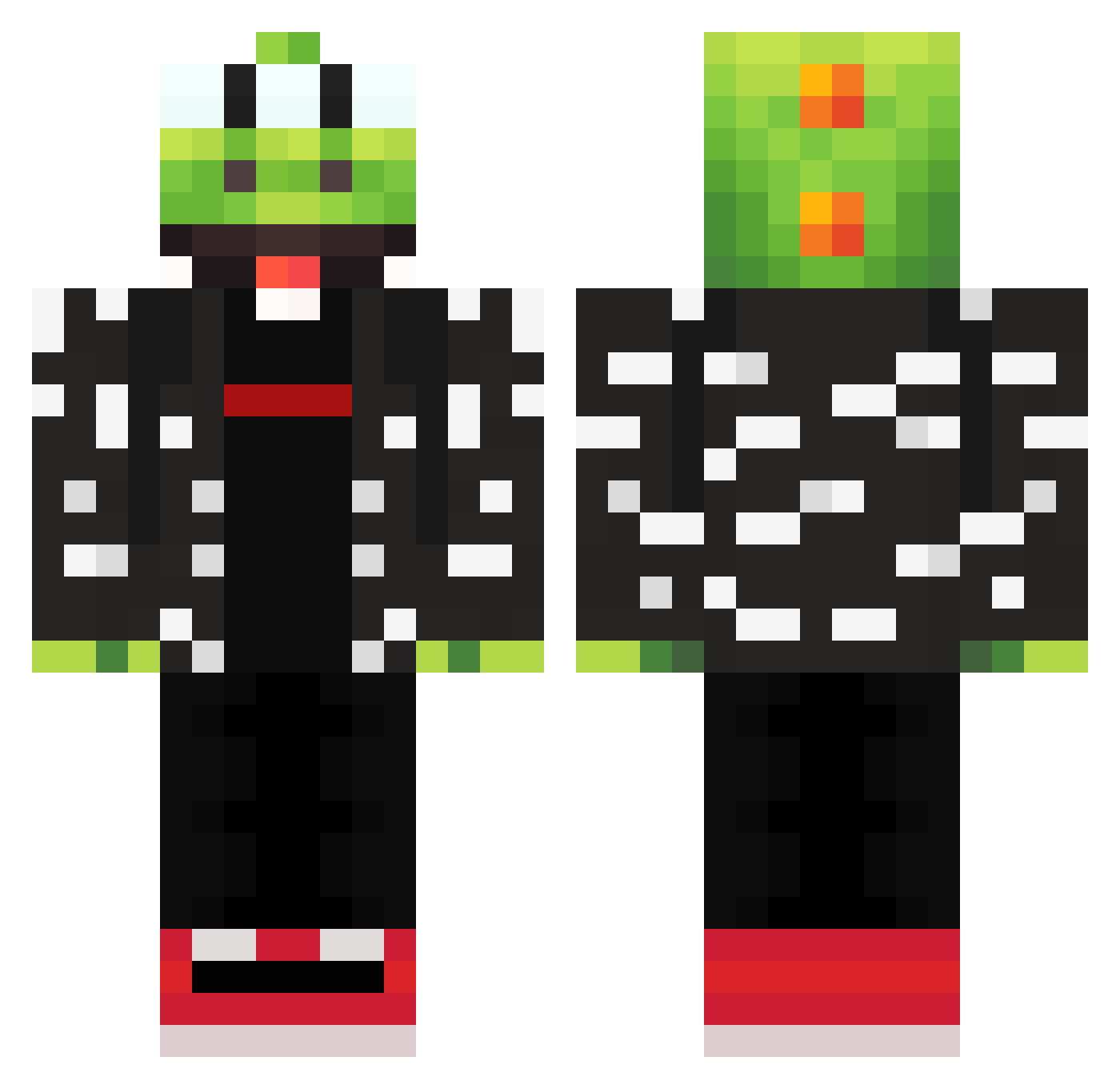 SubjectShip Minecraft skin, front and back view
