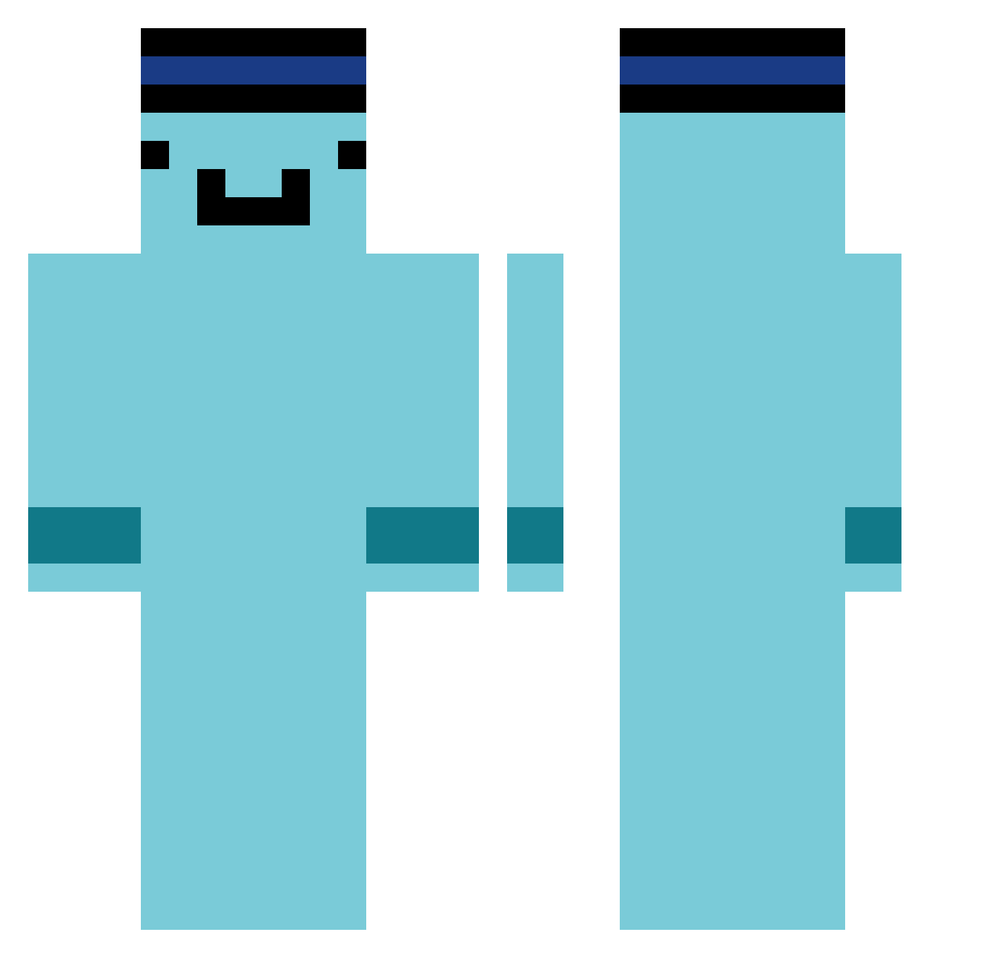 zUnLegitMods_ Minecraft skin, front and back view