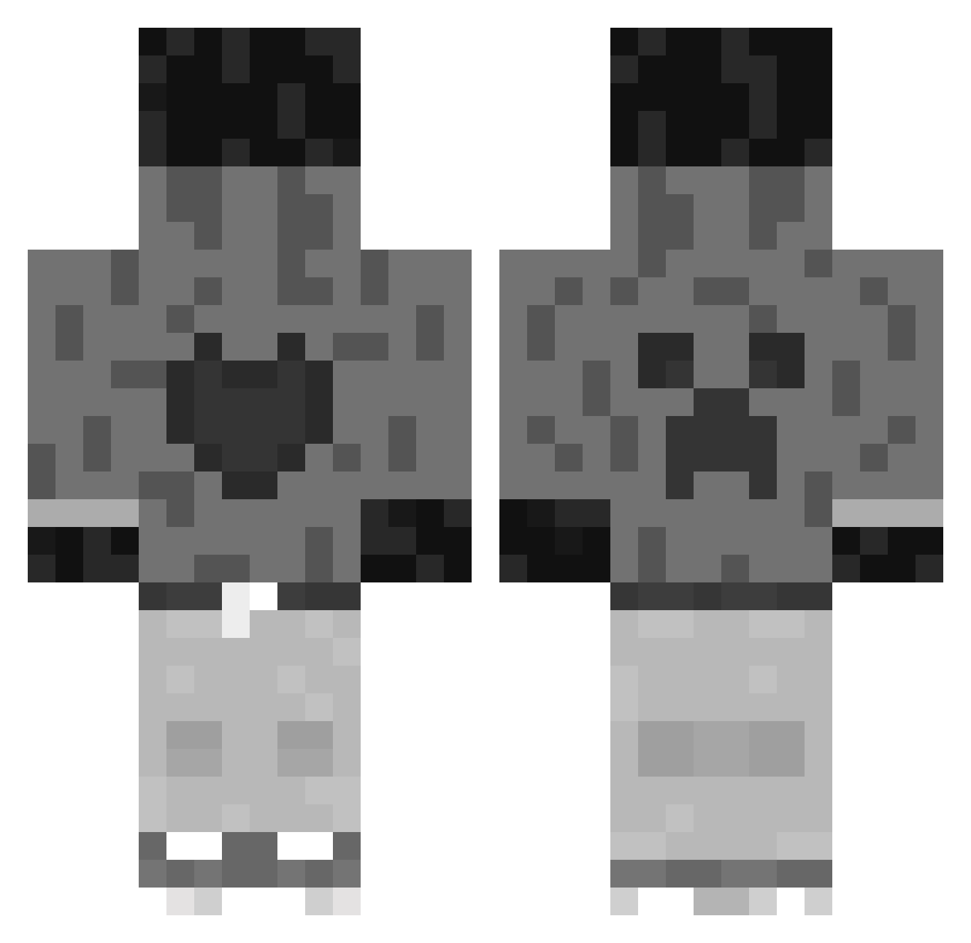 Pedr0_HS Minecraft skin, front and back view