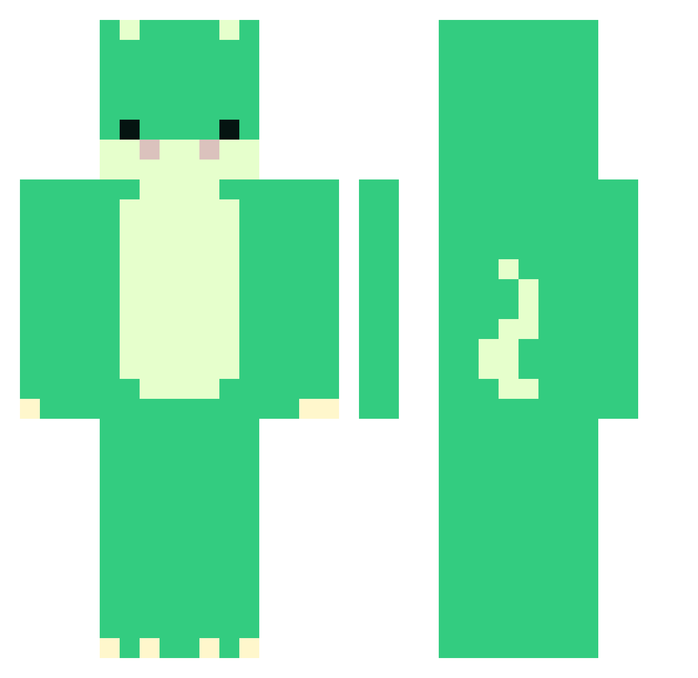 s0u0v Minecraft skin, front and back view
