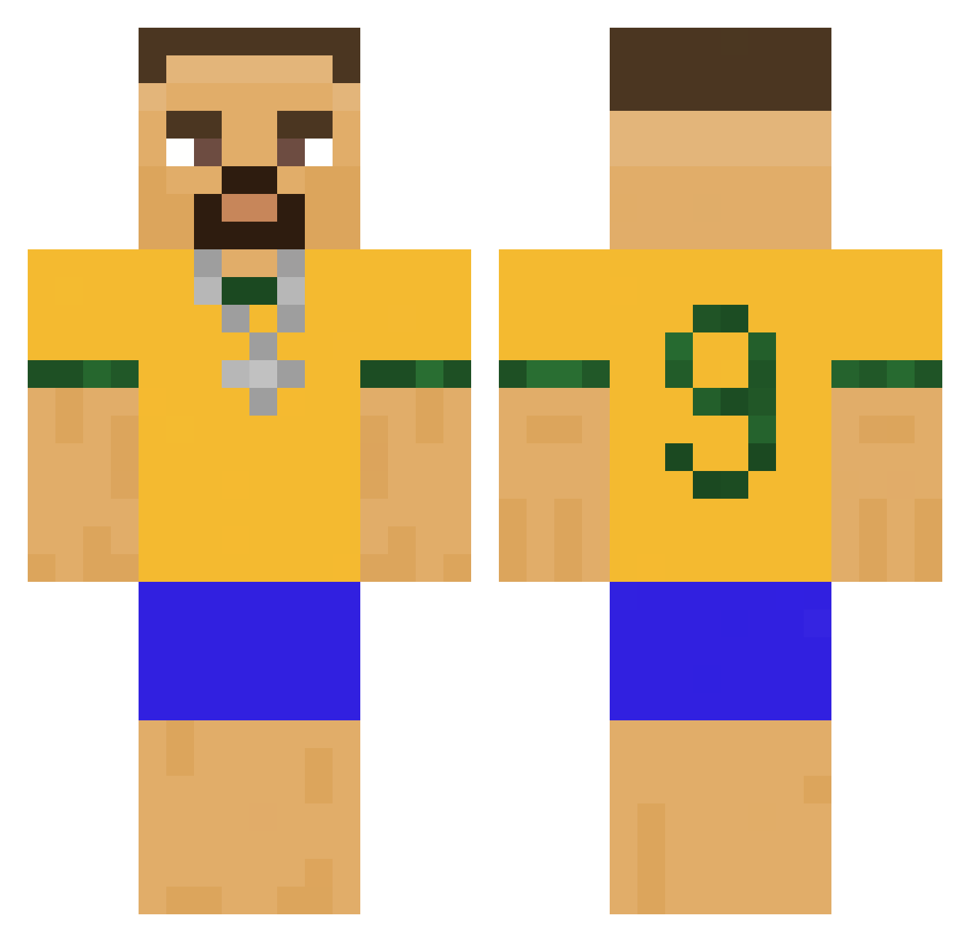 Limaolimonada Minecraft skin, front and back view
