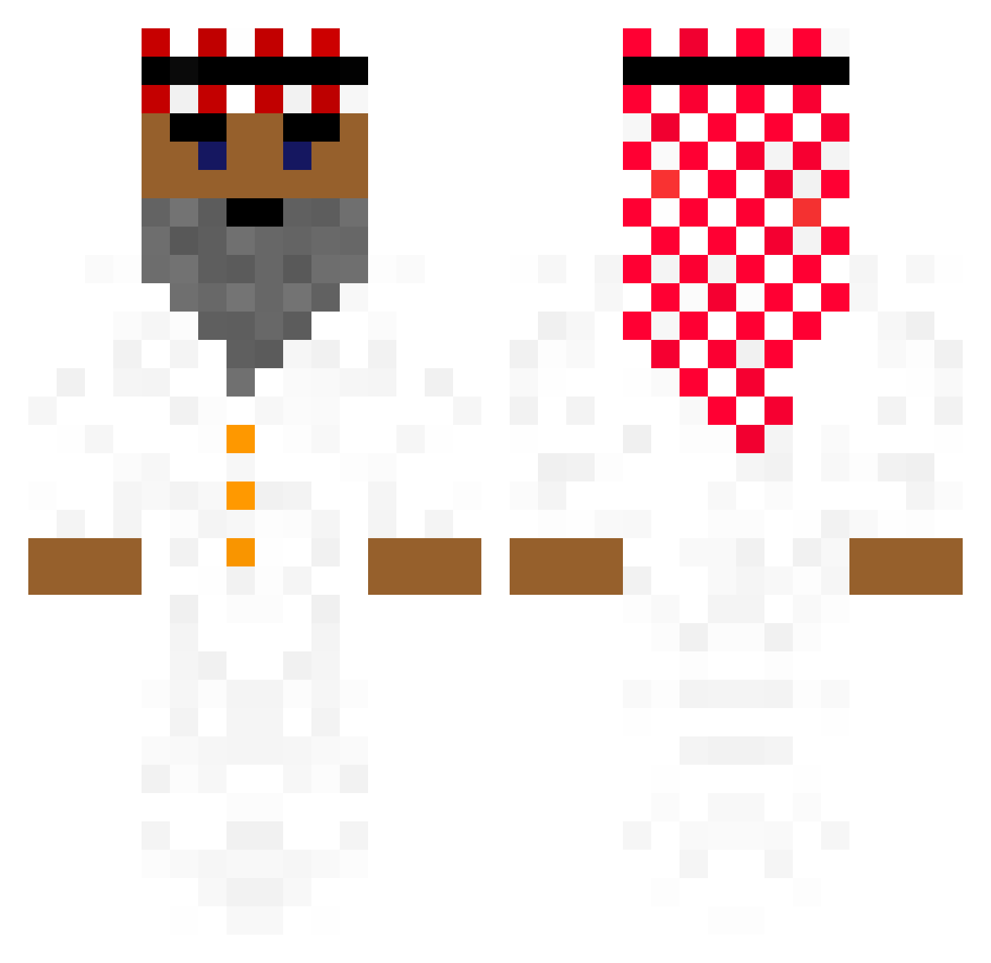 mol Minecraft skin, front and back view