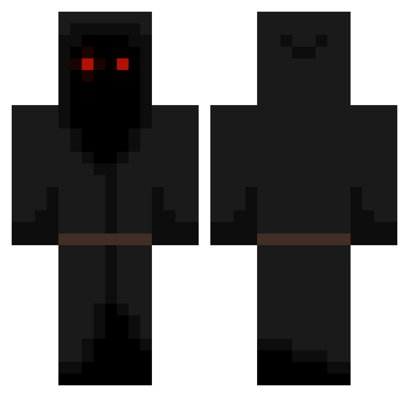 ENGAGINGSKARAB Minecraft skin, front and back view