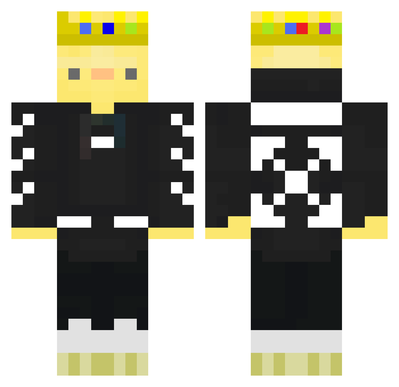 Desmondjadf Minecraft skin, front and back view