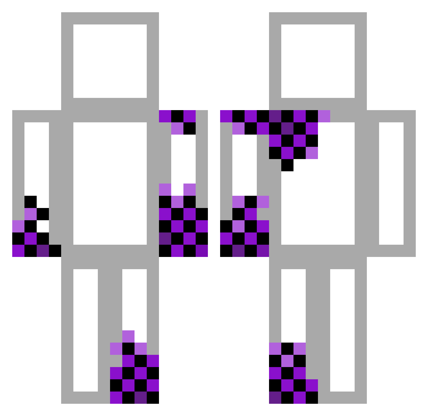 Connor658dabest Minecraft skin, front and back view
