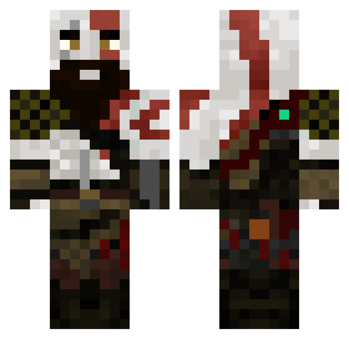 alvarezrozo Minecraft skin, front and back view