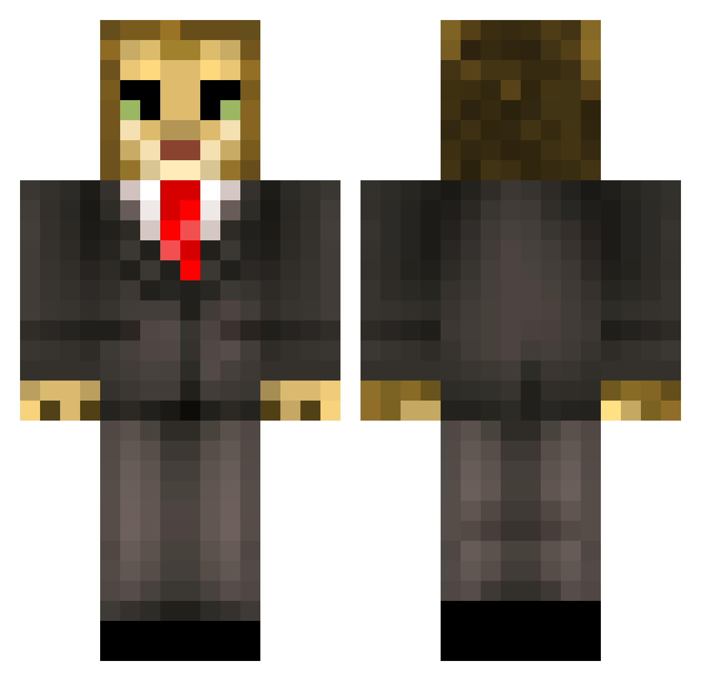NanKing Minecraft skin, front and back view