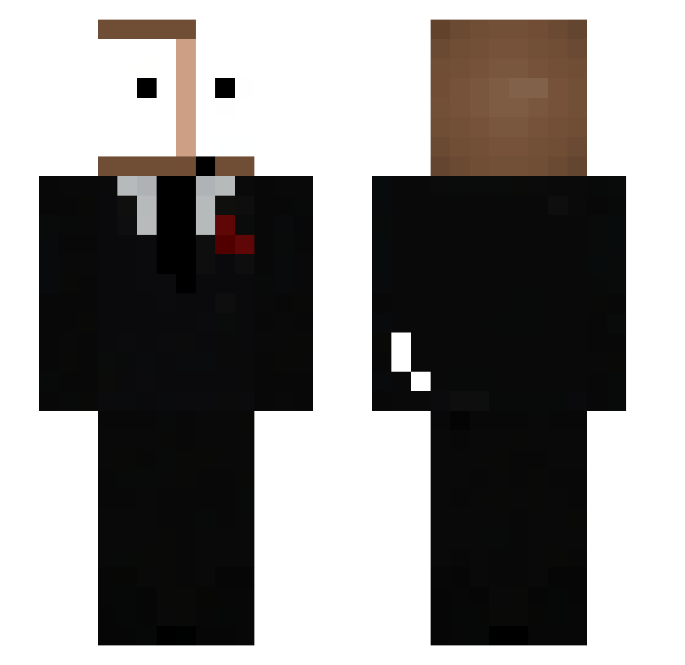 yaneqi Minecraft skin, front and back view