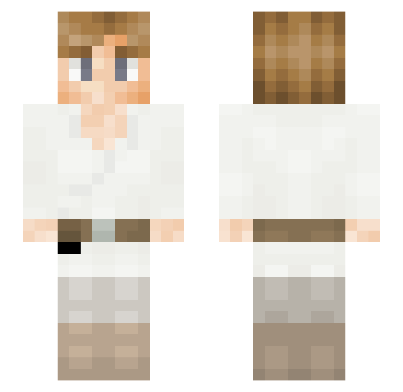 amopp Minecraft skin, front and back view