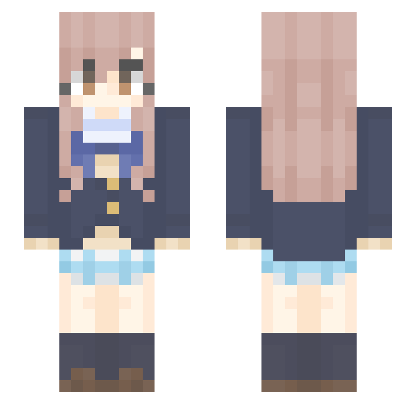 SillyMuffin24 Minecraft skin, front and back view