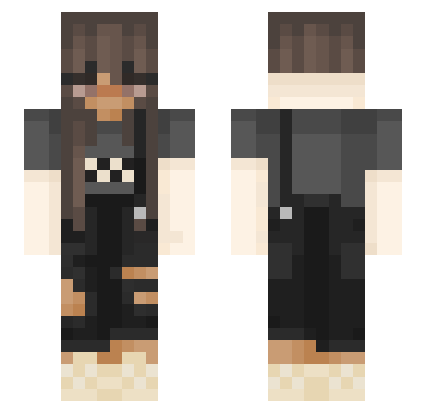 sarinkah4h Minecraft skin, front and back view