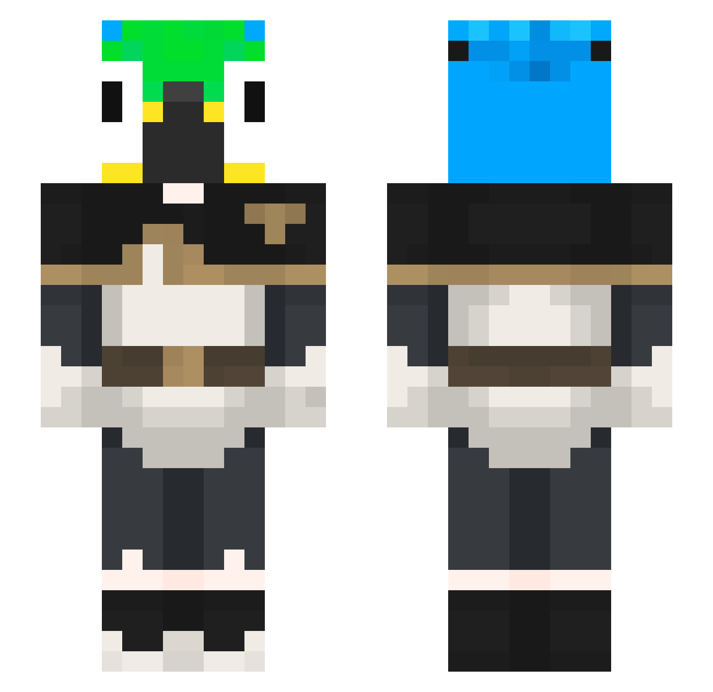 nothudsonfv Minecraft skin, front and back view