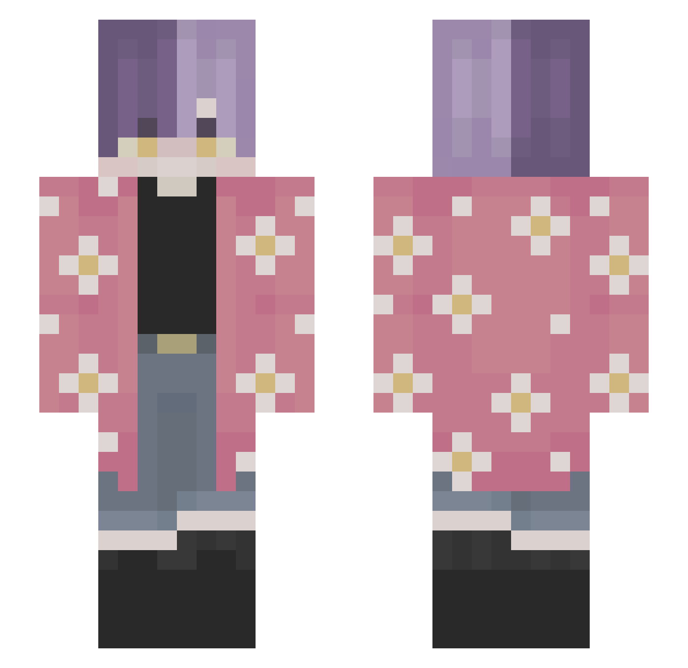 Bread_Minecraft Minecraft skin, front and back view