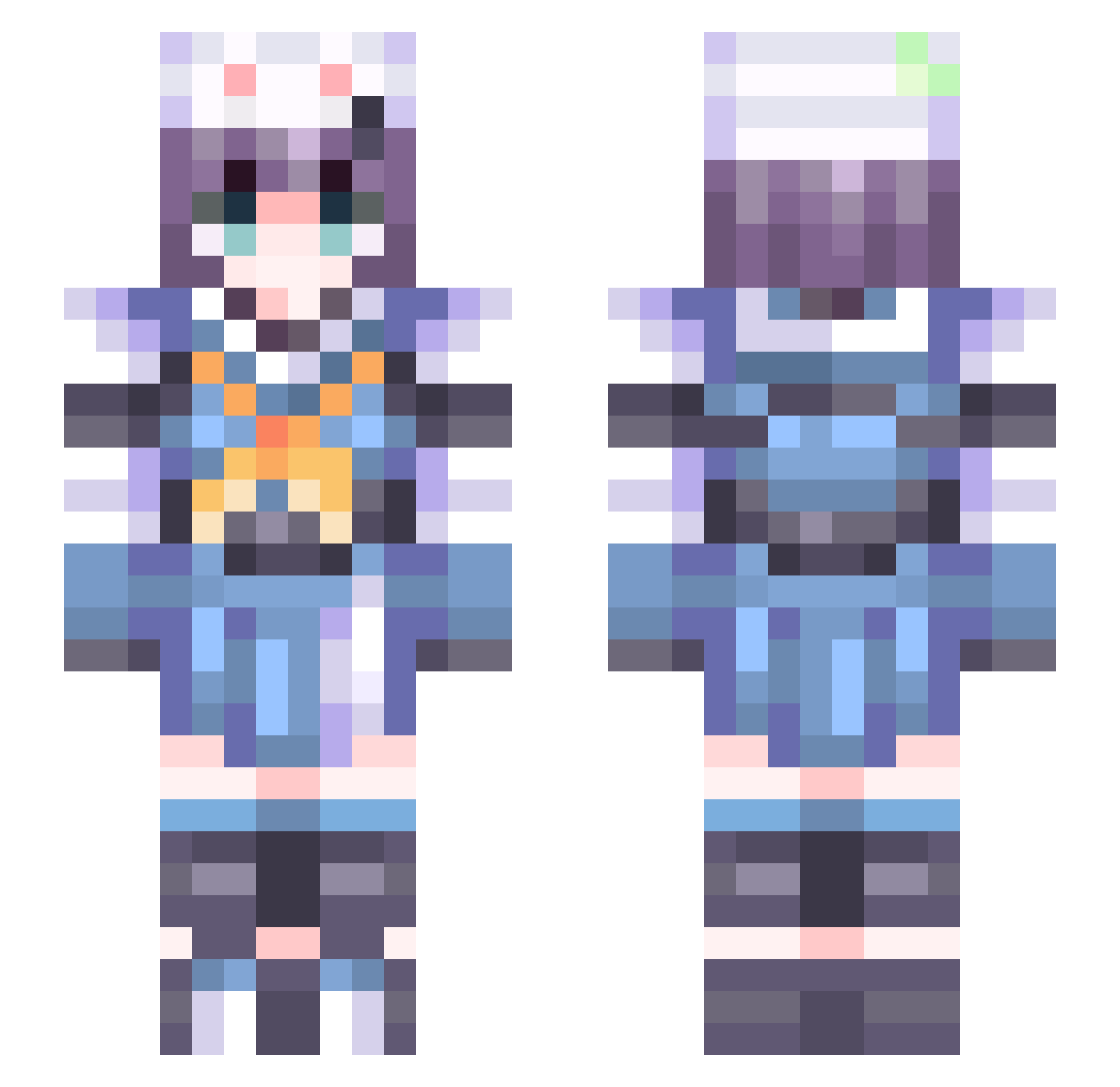 siguk2388 Minecraft skin, front and back view