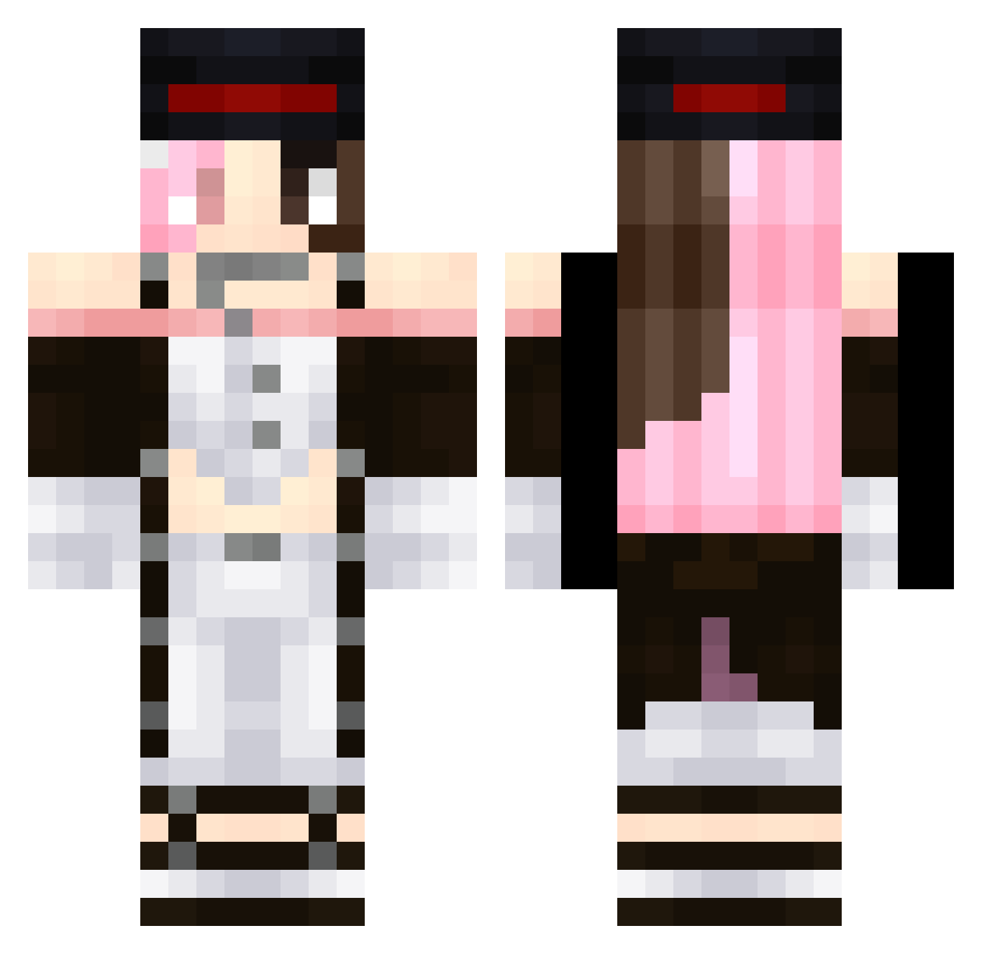 Tryaddd Minecraft skin, front and back view
