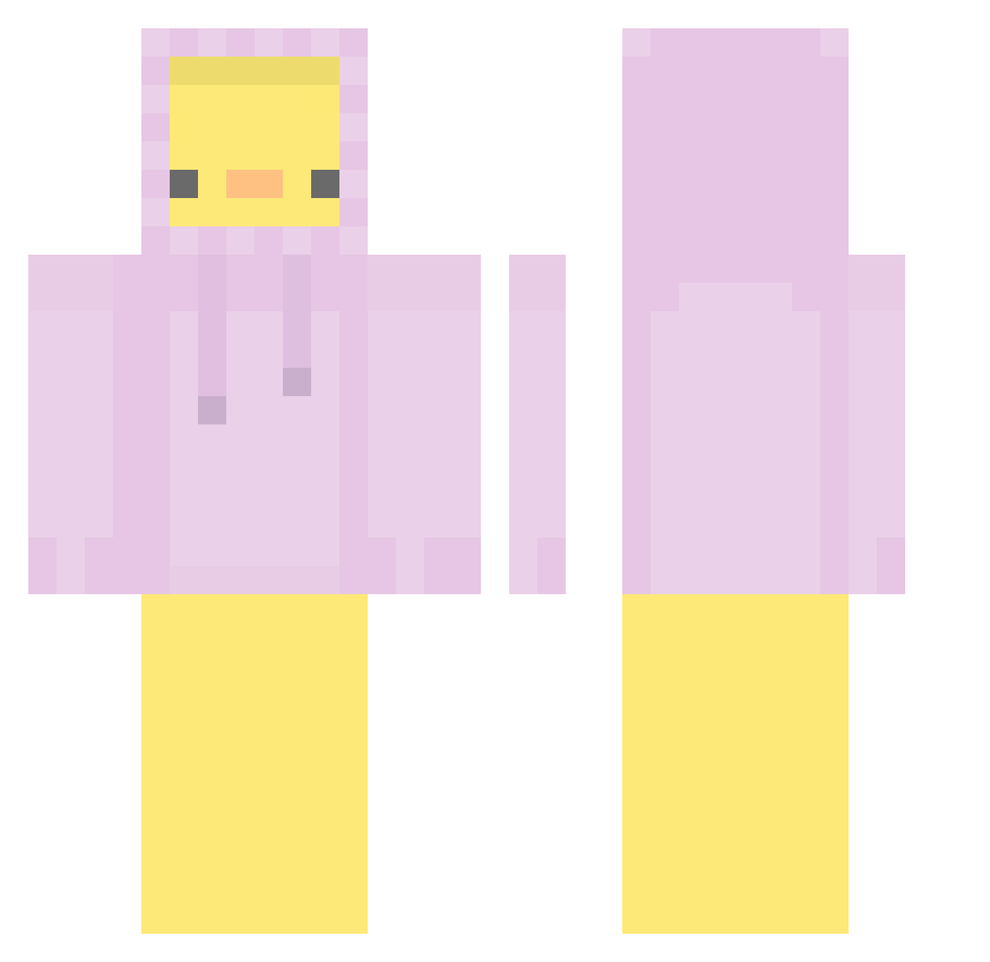 Sp_right Minecraft skin, front and back view