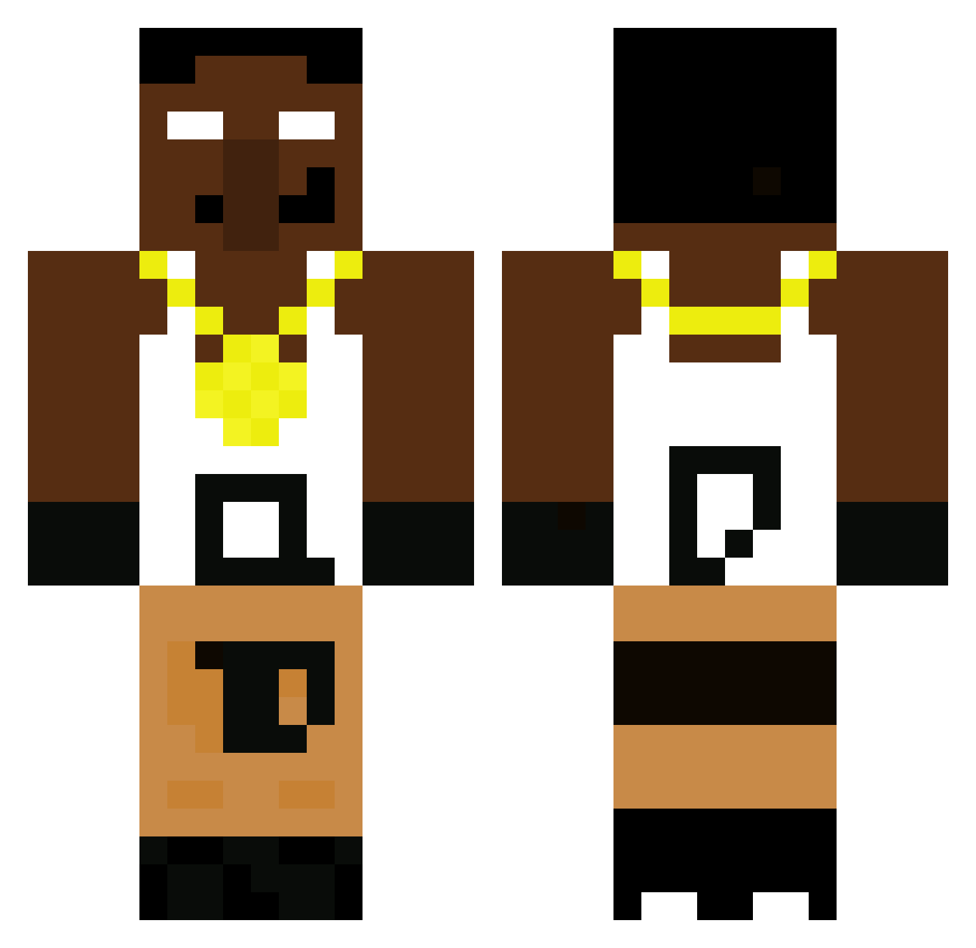 Williammillion Minecraft skin, front and back view