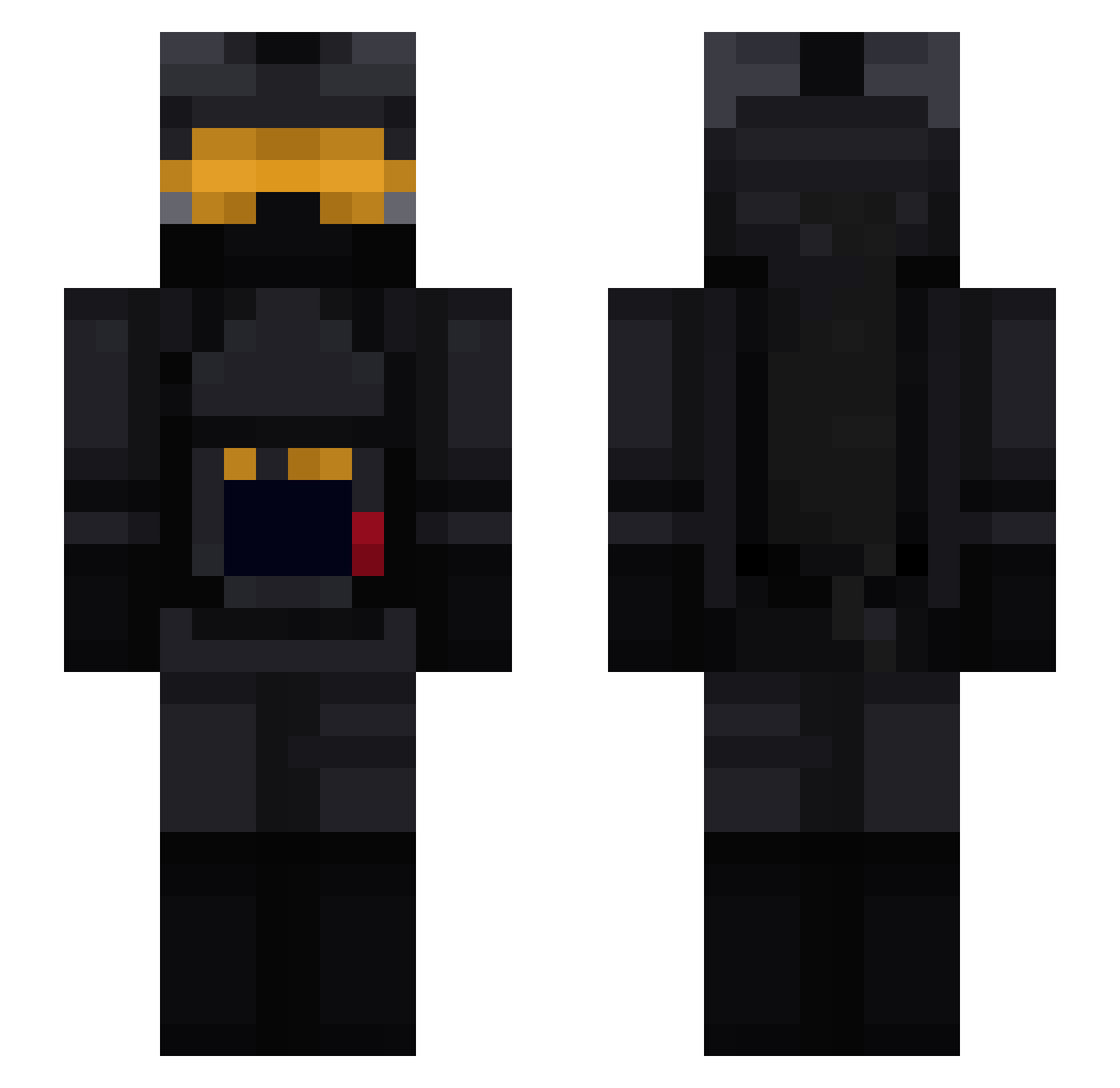 leaderofu223 Minecraft skin, front and back view