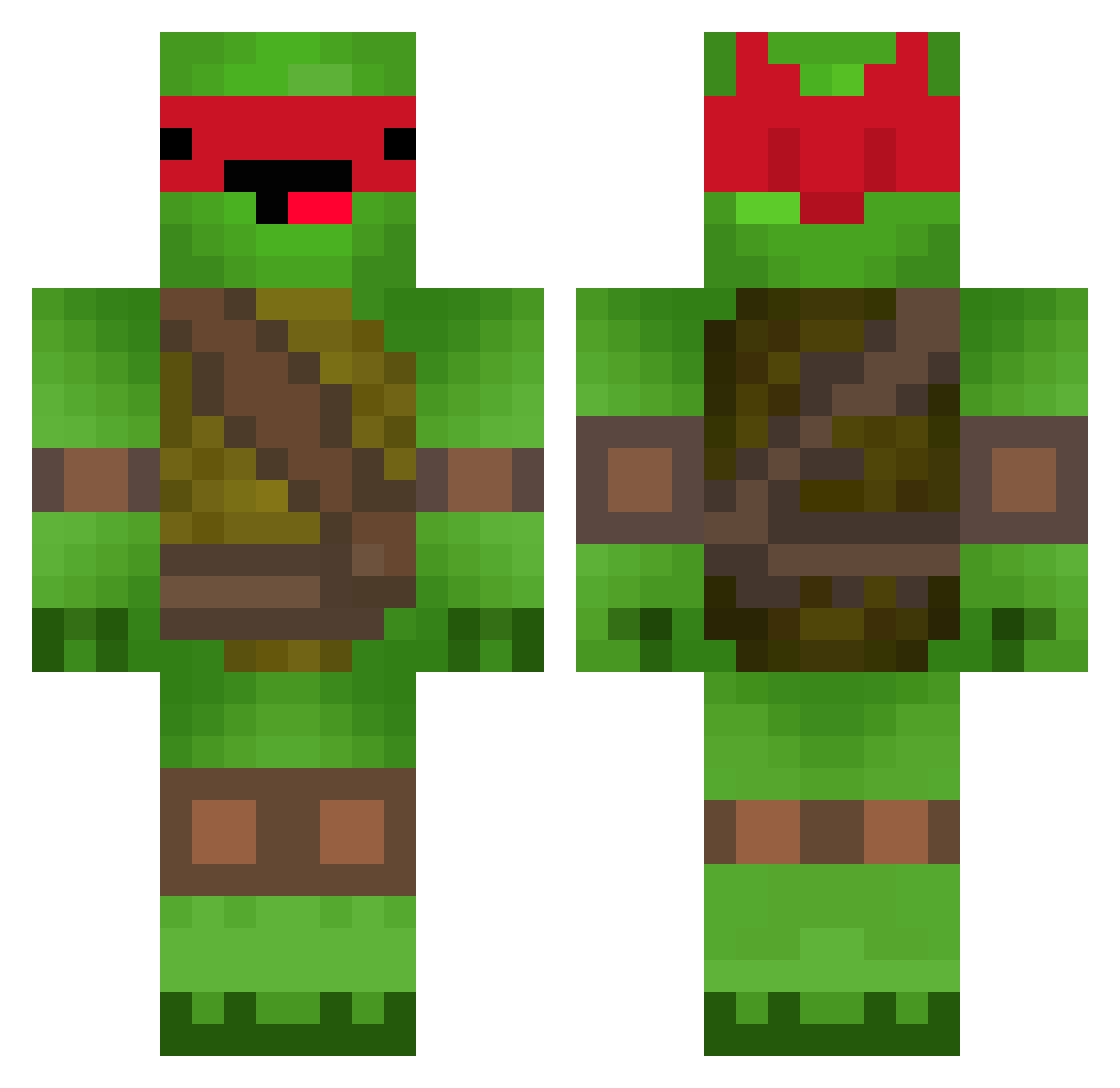 Express777 Minecraft skin, front and back view