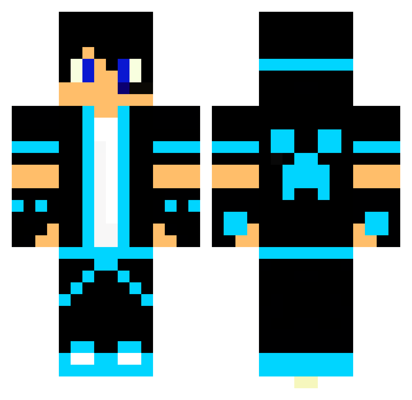 rhollencamp Minecraft skin, front and back view