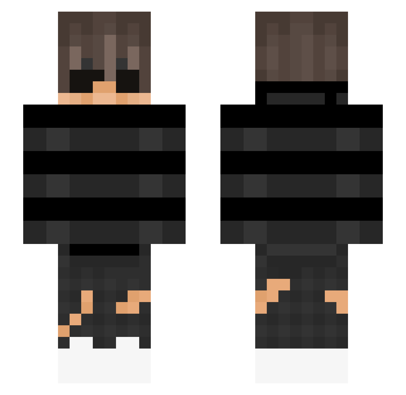 VxrtileMc Minecraft skin, front and back view