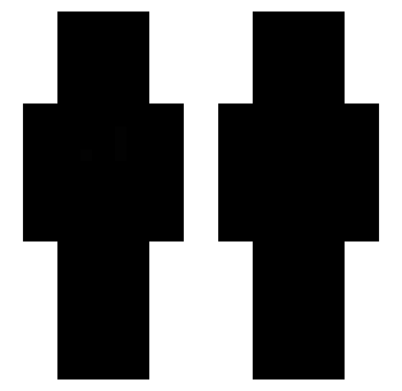 Rraidenshogun Minecraft skin, front and back view